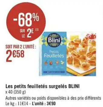 Géant Casino Les petits feuilletés surgelés BLINI offre