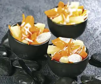 Duo ananas carottes surimi ou Salade Piémontaise au jambon