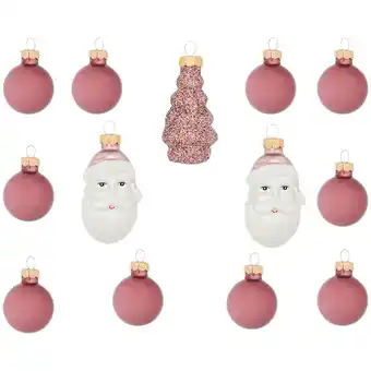 Action Set de boules de Noël en verre avec pic de sapin offre