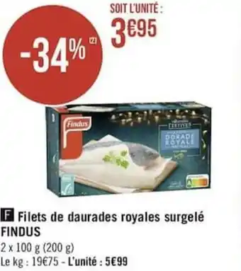 Géant Casino Filets de daurades royales surgelé FINDUS offre