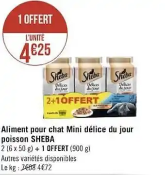 Aliment pour chat mini délice du jour poisson SHEBA