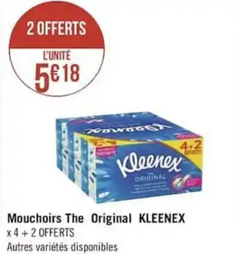 Géant Casino Mouchoirs the original KLEENEX offre