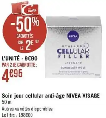 Géant Casino Soin jour cellular anti-âge NIVEA VISAGE offre