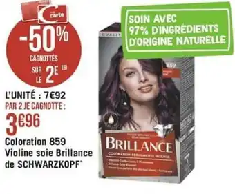 Géant Casino Coloration 859 violine soie brillance de SCHWARZKOPF offre