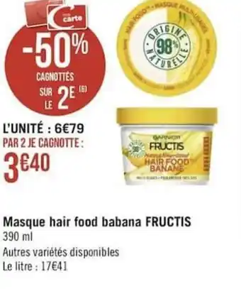 Masque hair food babana