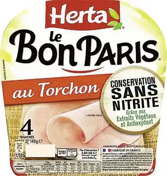 Jambon Le Bon Paris au Torchon conservation sans nitrite