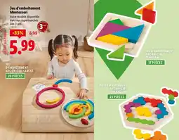 Lidl Jeu d'emboîtement montessori offre