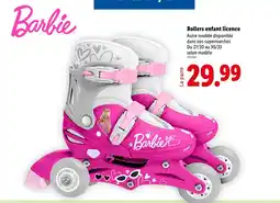 Lidl Barbie rollers enfant licence offre