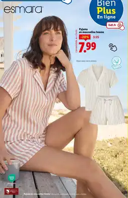 Lidl Pyjama en mousseline femme offre