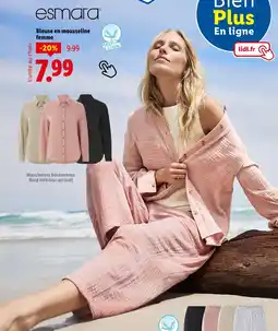 Lidl esmara Blouse en mousseline femme offre
