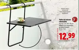 Lidl Table de balcon rabattable offre