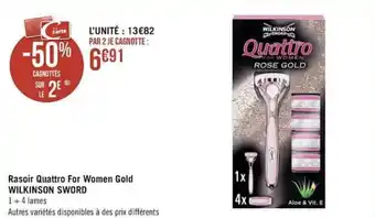 Rasoir Quattro For Women Gold