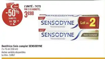Géant Casino Dentifrice Soin complet offre