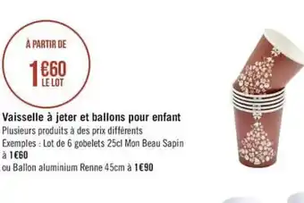 Vaisselle à jeter et ballons pour enfant