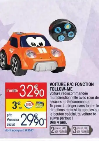 Cora x Carrefour Voiture R-c Fonction Follow-me offre