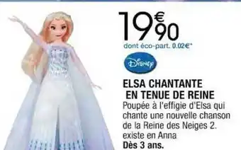 Elsa Chantante En Tenue De Reine Disney