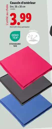 Lidl OEKO-TEX Coussin d’extérieur offre
