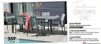 Bricorama Table Extensible Montana 2, Fauteuil Montana offre
