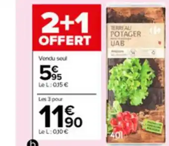 Carrefour Market Terreau Potager offre