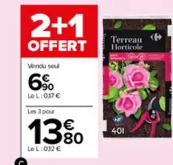 Carrefour Market Terreau Horticole offre