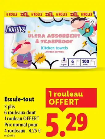 Lidl FLORALYS Essuie-tout offre