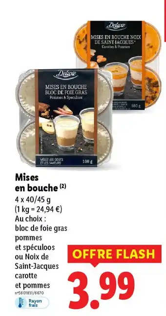 Lidl DELUXE Mises en bouche offre
