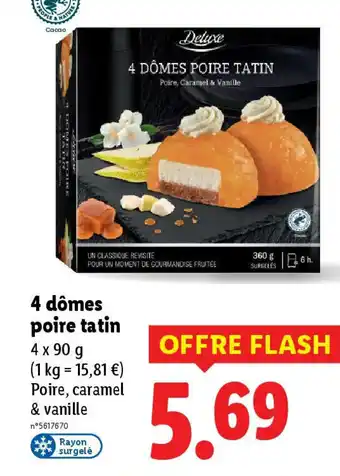 Lidl DELUXE 4 dômes poire tatin offre