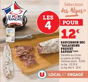 U Express Saucisson sec salaisons peguet savoie offre