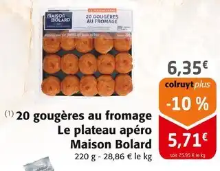 Colruyt MAISON BOLARD 20 gougères au fromage le plateau apéro offre