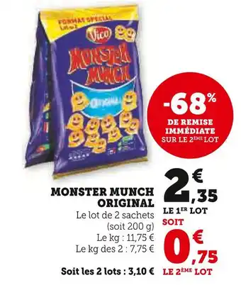 Super U VICO Monster munch original offre