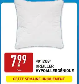 ALDI NOVITESSE Oreiller hypoallergénique offre