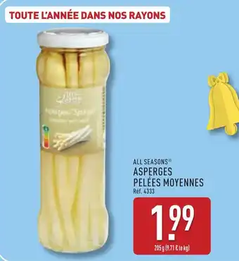 ALDI ALL SEASONS Asperges pelées moyennes offre
