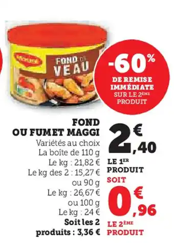 U Express Fond ou fumet maggi offre
