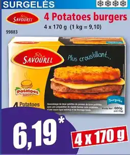 Norma SAVOURAL 4 Potatoes burgers offre