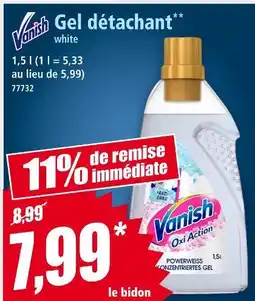 Norma VANISH Gel détachant white offre