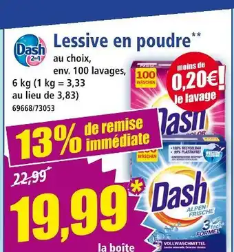Norma DASH Lessive en poudre offre