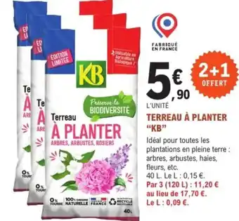 E.Leclerc Jardi KB Terreau à planter offre
