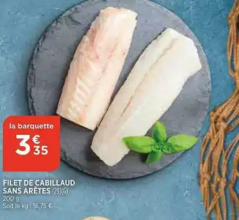 Bi1 Filet De Cabillaud Sans Arêtes offre