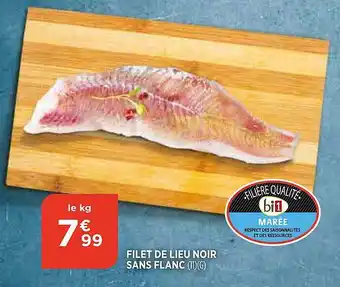 Bi1 Filet De Lieu Noir Sans Flanc offre