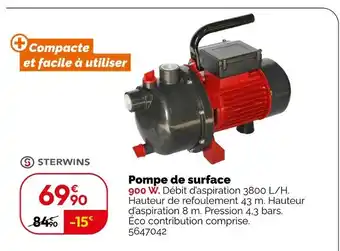 Weldom STERWINS Pompe de surface offre