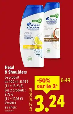 Lidl Head & shoulders offre