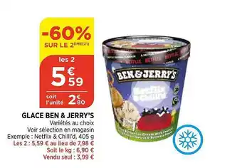 Bi1 Glace Ben & Jerry's offre