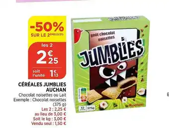 Bi1 Céréales Jumblies Auchan offre