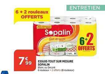 Bi1 Essuie-tout Sur Mesure Sopalin offre