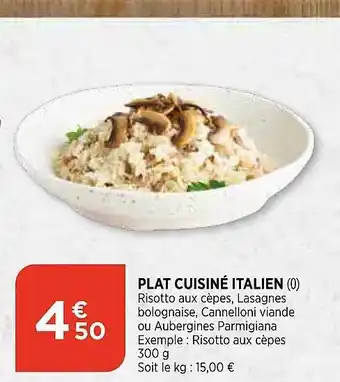 Bi1 Plat Cuisiné Italien offre