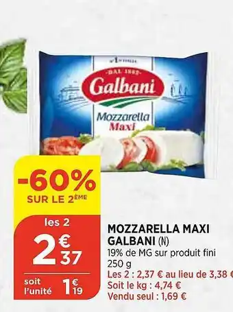 Mozzarella Maxi Galbani