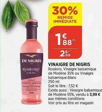 Bi1 Vinaigre De Nigris offre