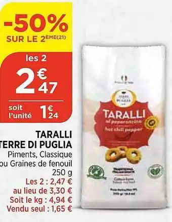 Bi1 Taralli Terre Di Puglia offre