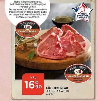Bi1 Côte D'agneau offre