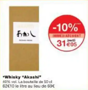Monoprix AKASHI Whisky offre